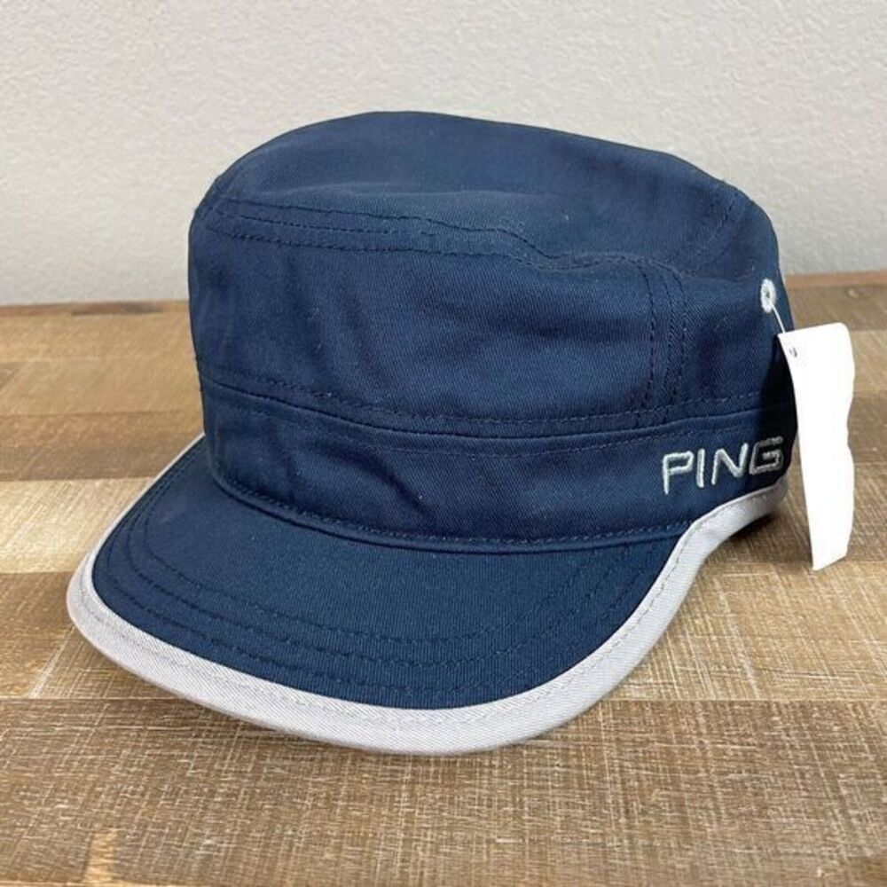 NEW Ping Golf Strapback Hat Mens One Size Blue Embroidered Infinity Headwear‎